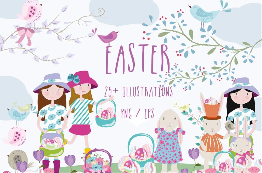 25 Unique Easter Illustration Designs