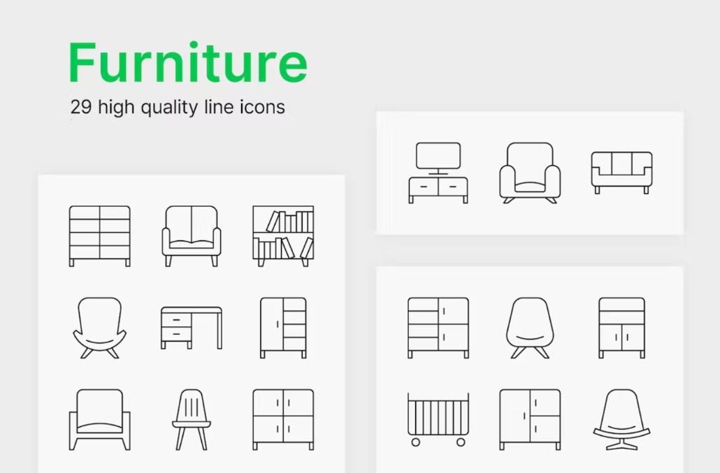 29 High Quality Line Icons Set