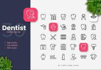 Dentist Icons Set