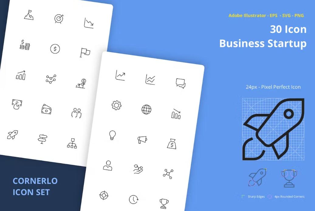 30 Unique Business Startup Icons