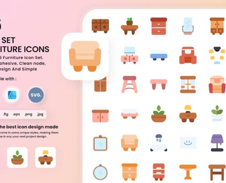 15+ Furniture Icons PNG SVG EPS FREE Download