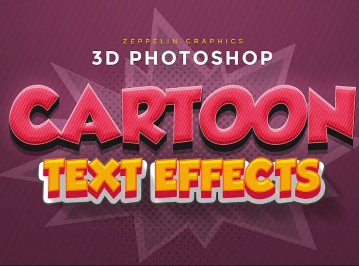 15+ FREE Cartoon Text Effects ATN PS Download