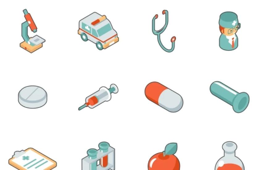 3D Healthcare Icons Set