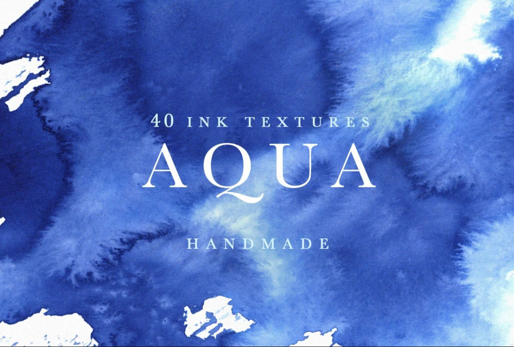 Aqua Ink Textures Set