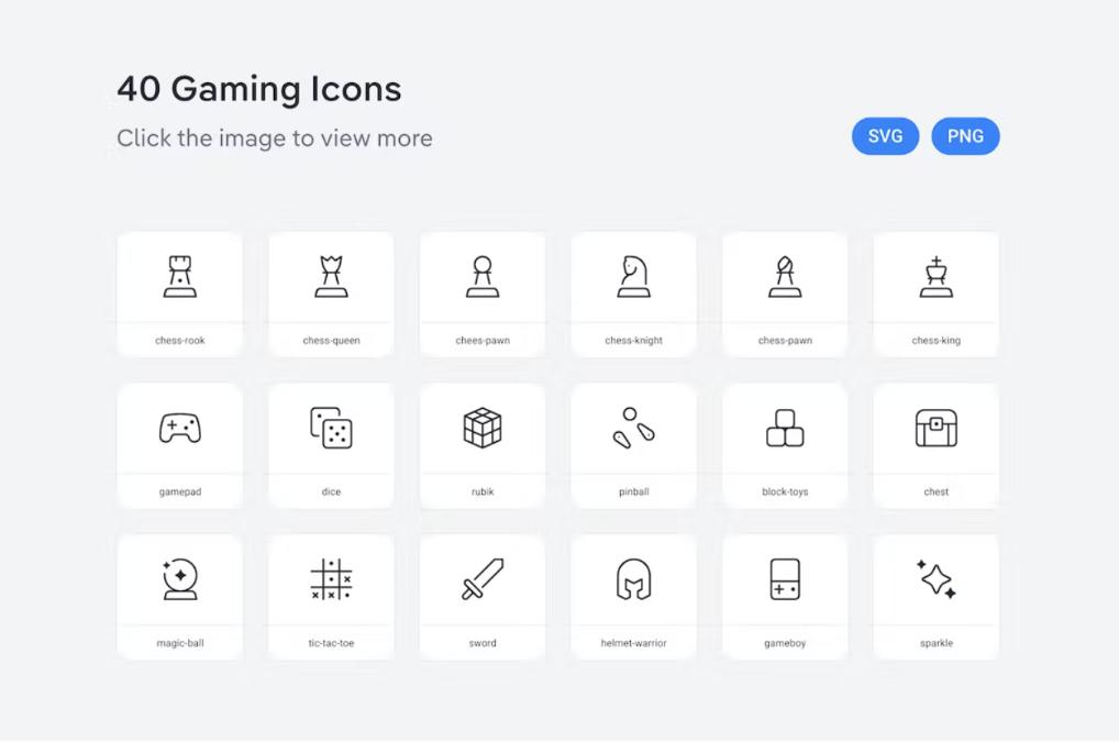 40 Gaming SVG and EPS Icons