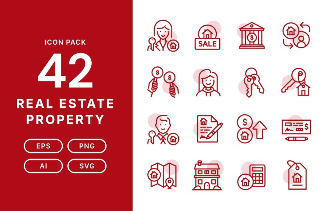 42 Property Icons Set