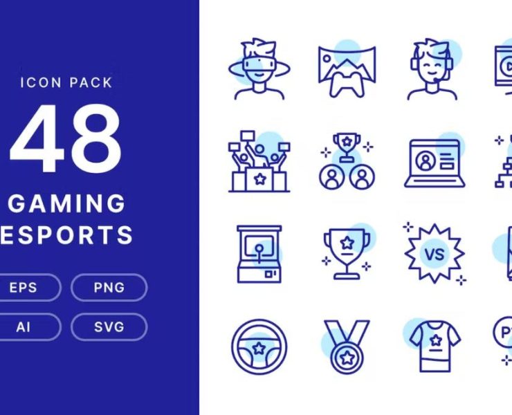15+ Gaming Icons SVG EPS AI FREE Download