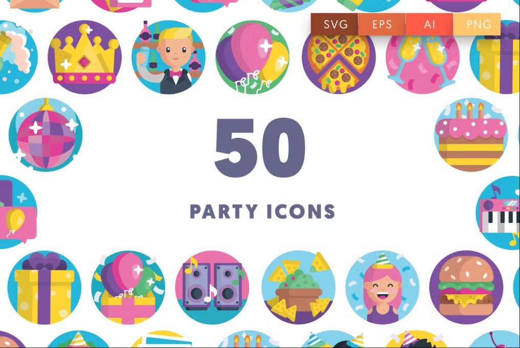50 Circular Icons Set