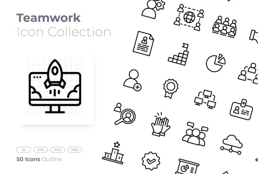 50 Outline Icons Collection