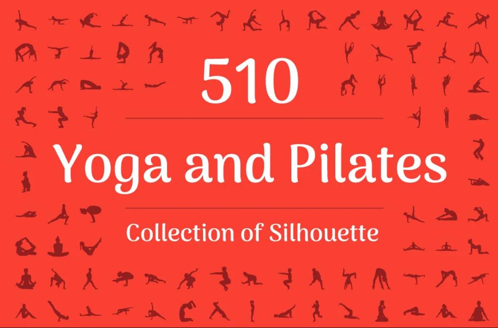 510 Yoga Poses Vector Designs