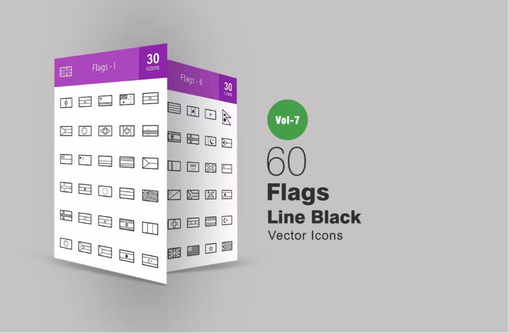 60 Unique Line Icons Set