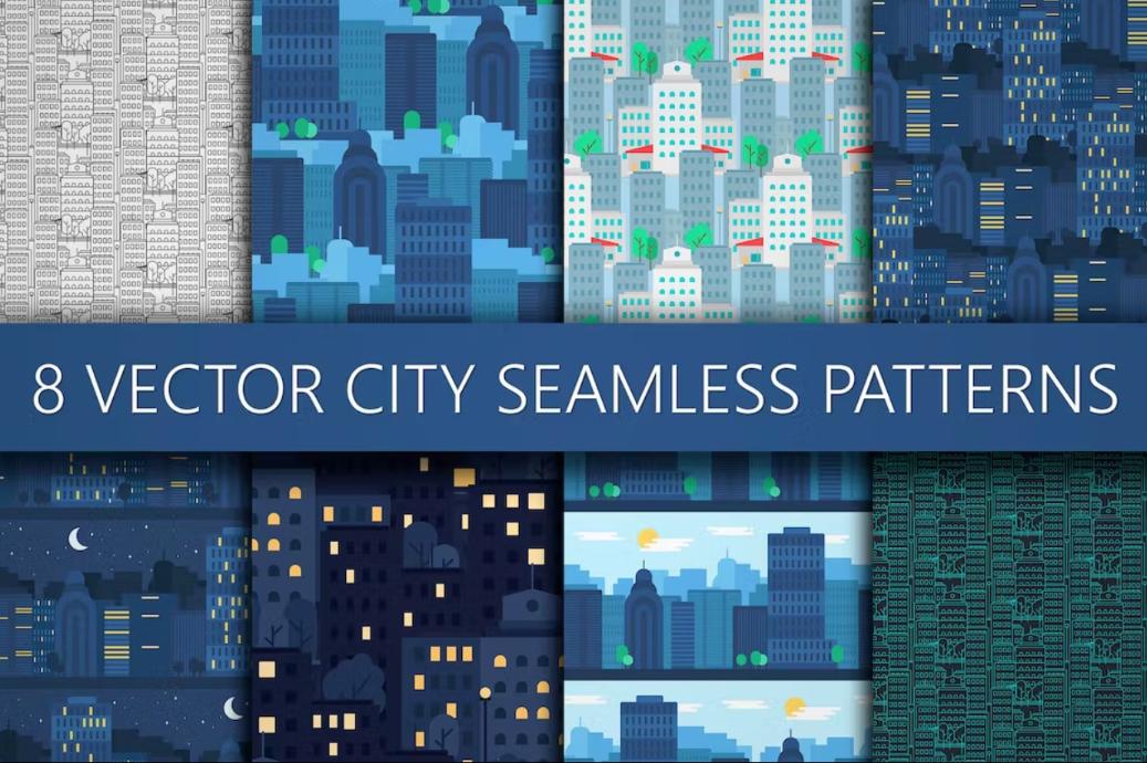 8 City Vector Pattern Designs