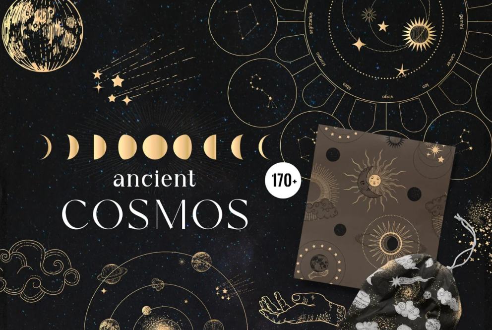 Ancient Cosmos Illustrations Set