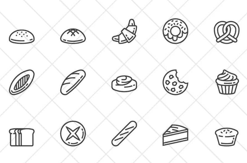 Bakery Vector Line Icons