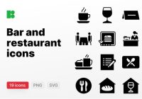 Bar and Restaurant Icons