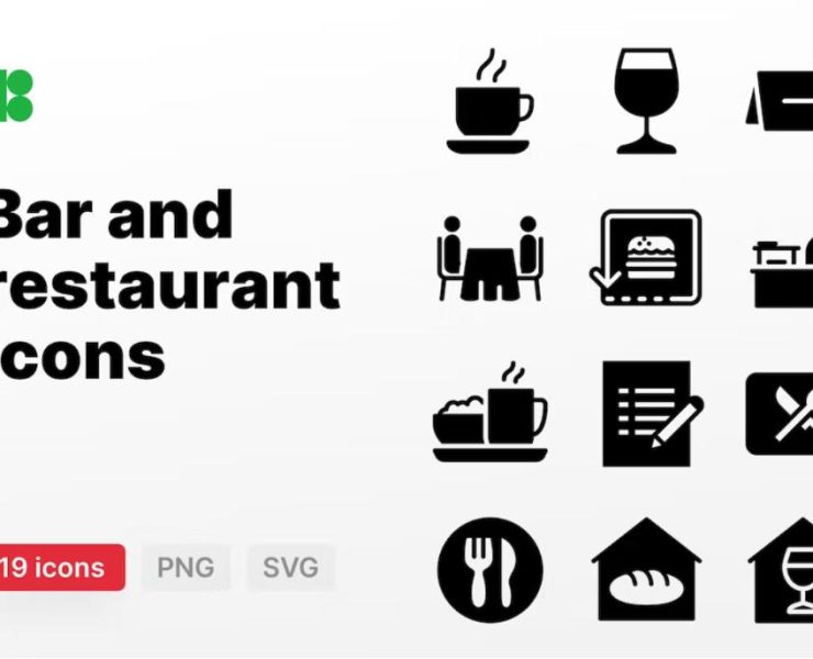 Bar and Restaurant Icons