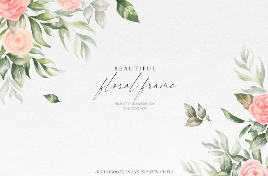 Beautiful Floral Frames Background