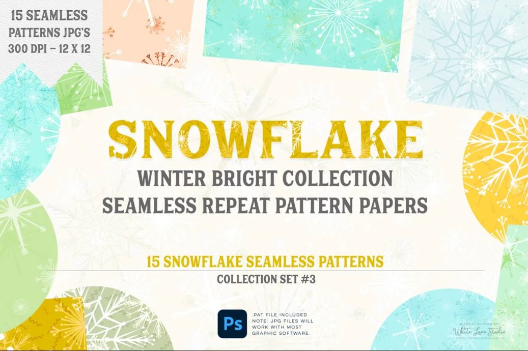 Bright Snowflake Pattern Designs