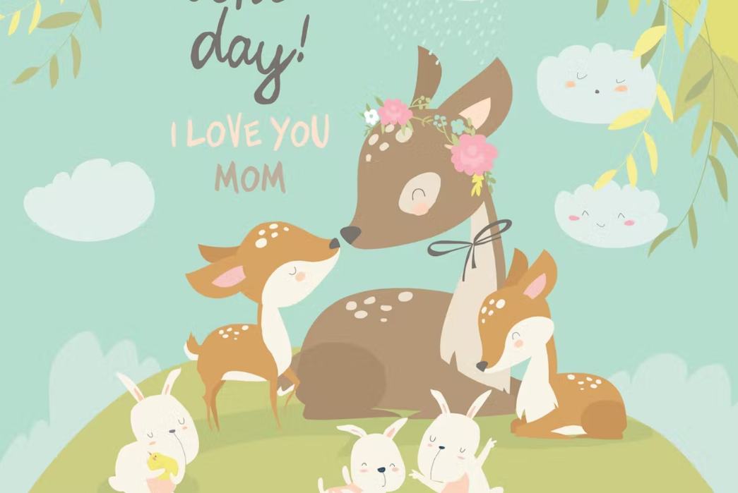 Cartoon Deer Illustration Set