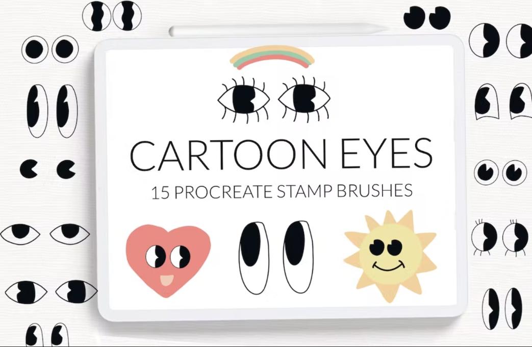 Cartoon Eyes Stamp Brushes
