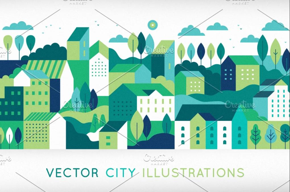 City Vector Illustrations Set