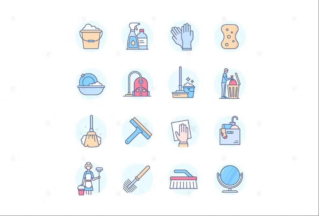 Cleaning Services Icons Set