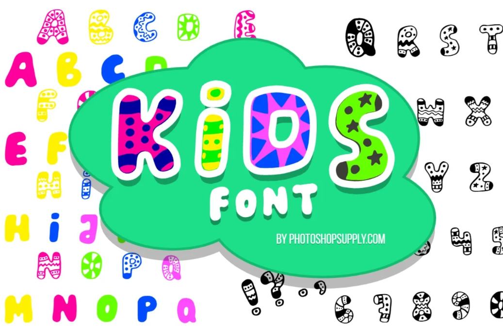 Colorful Kids Font Designs