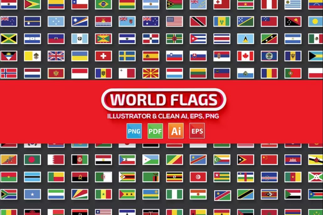 Creative World Flags Illustrations