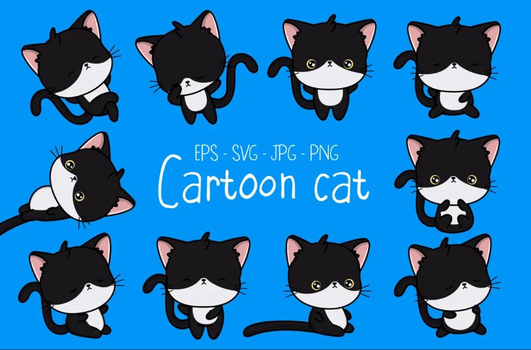 Cute Cartoon Cat Illustration