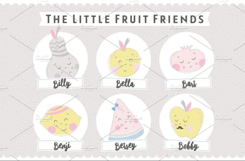 Cute Fruit Illustration Designs