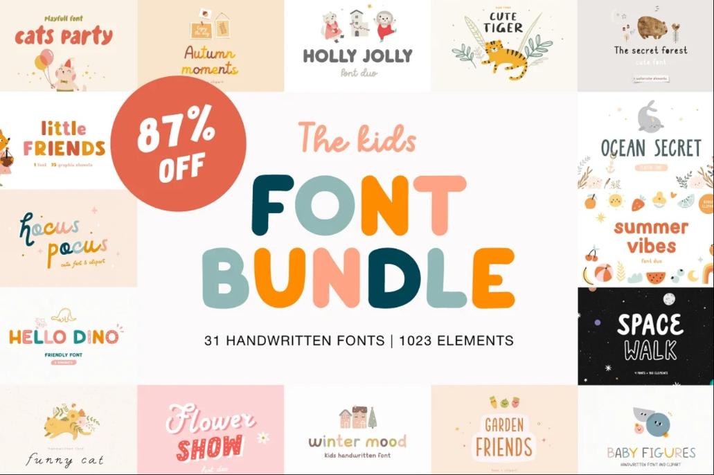 cute fonts bundle