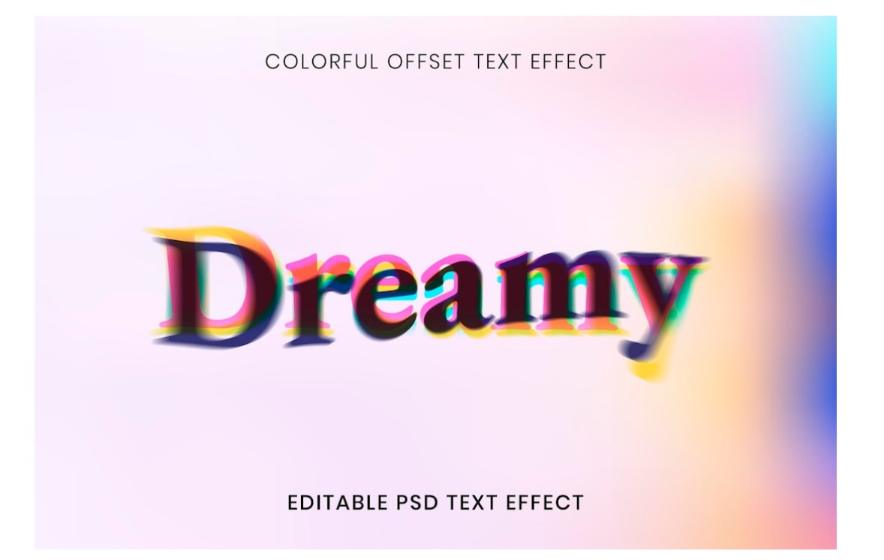 Editable Dreamy Text Effect
