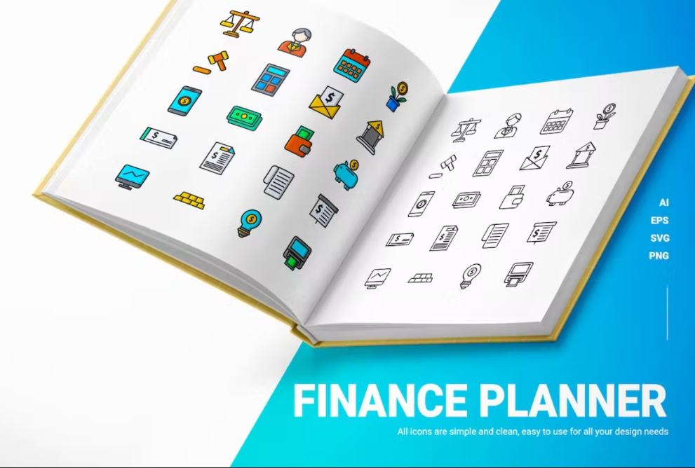 Finance Planner Icons Set