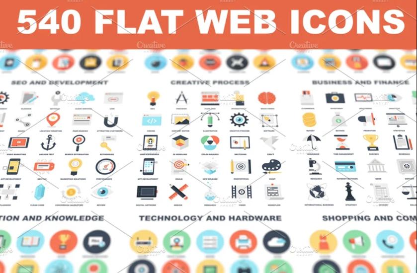 Flat Web Icons Set