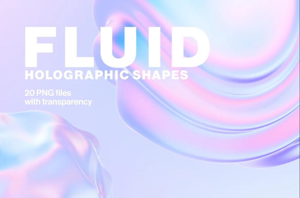 Fluid Holographic Shapes Vectors