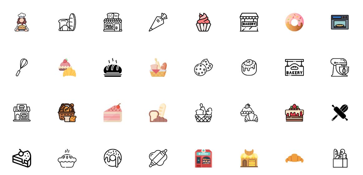 Free Bakery Symbols Set