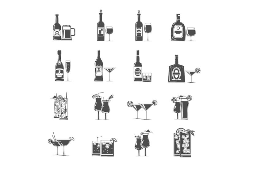 Free Cocktail Icons Set