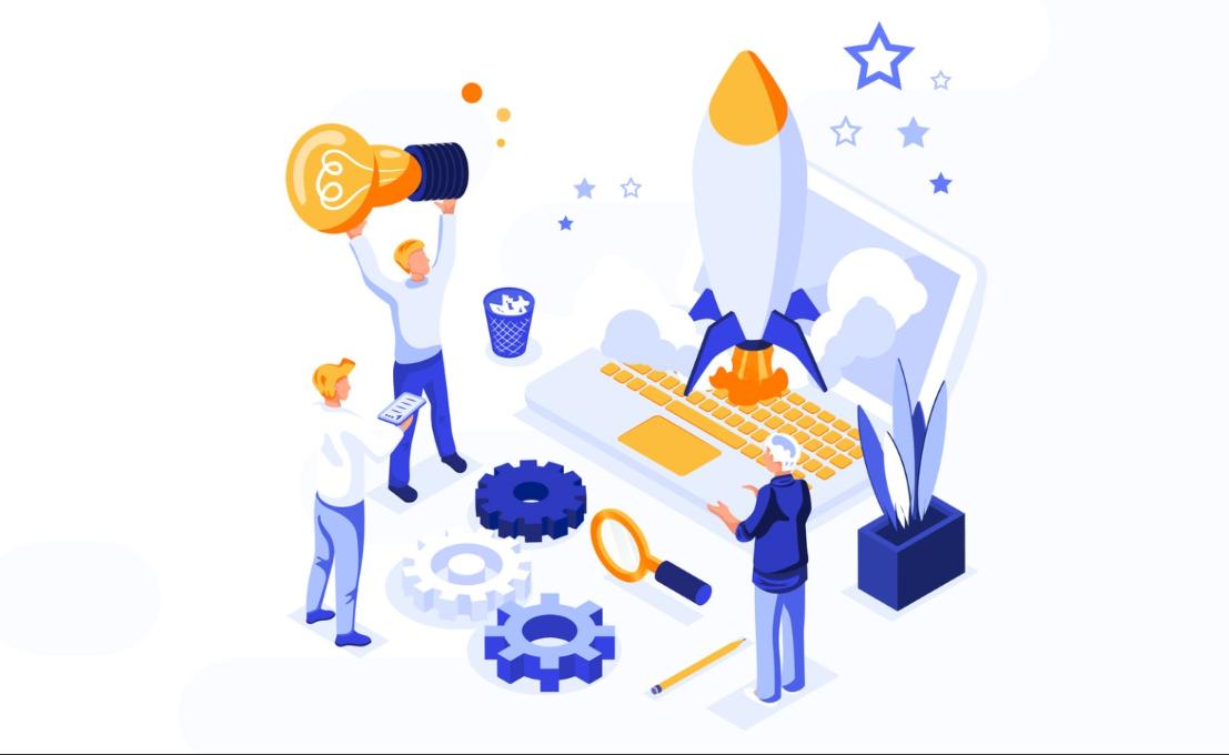 Free Isometric Startup Illustration