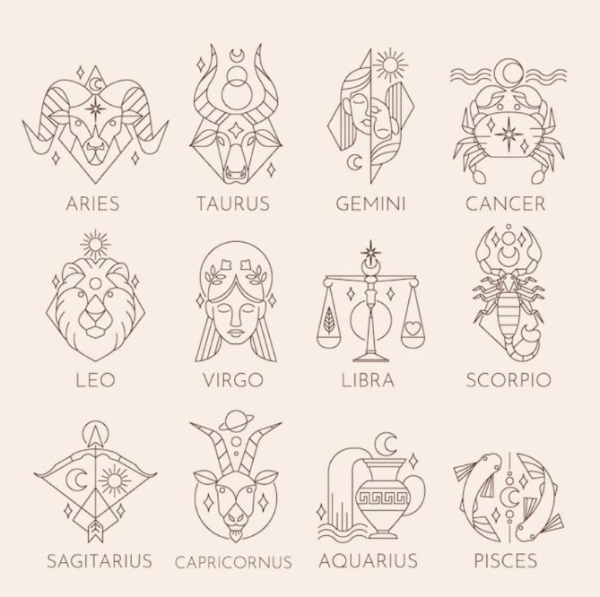 Free Zodiac Illusstration Set