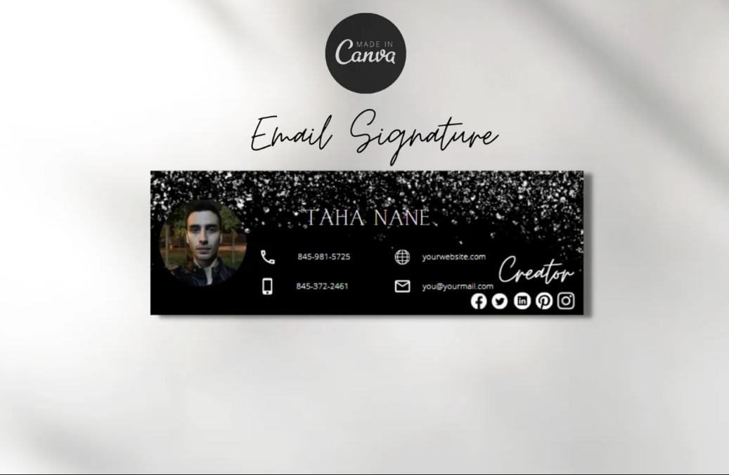 Fully Editable Email Signature Design