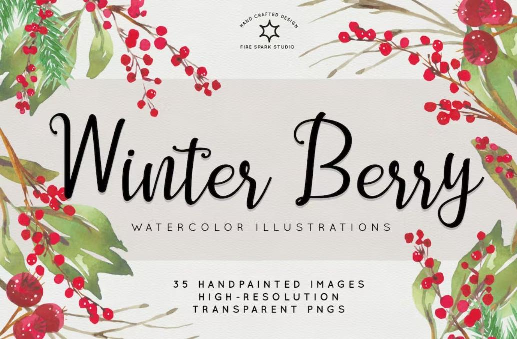 Hand Painted Berry Illustrations