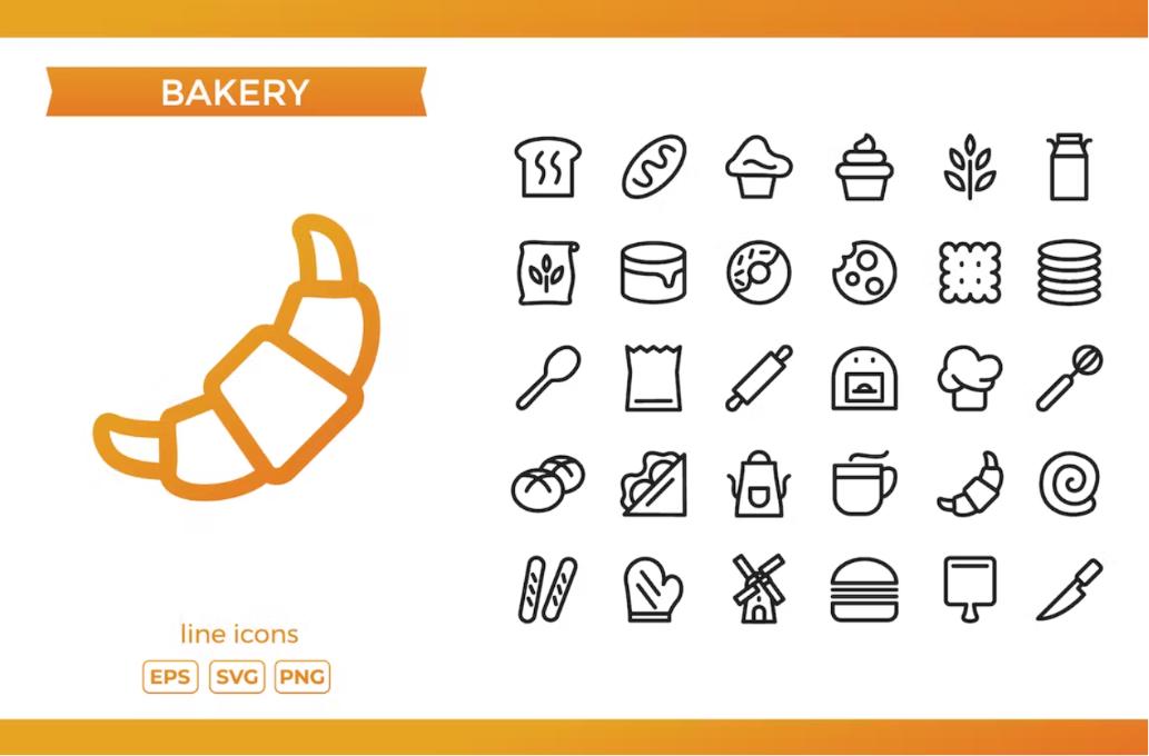 High Quality Bakery Icons