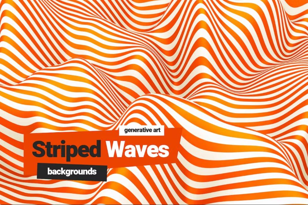 High Quality Striped Wave Background