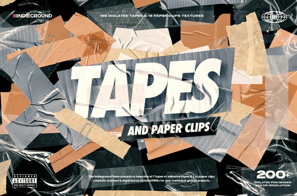 Tapes and Paper Clip Textures