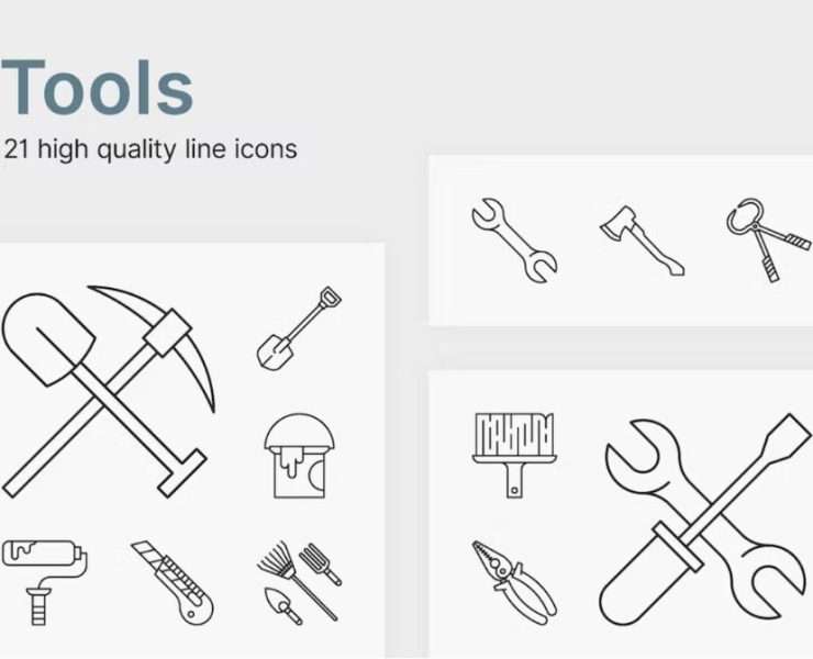 15+ Tools Icons SVG EPS PNG FREE Download