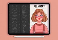 Lips Stamp Brushes