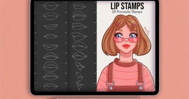 Lips Stamp Brushes