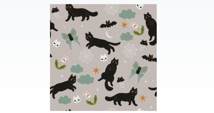 Magical Cats Pattern Design