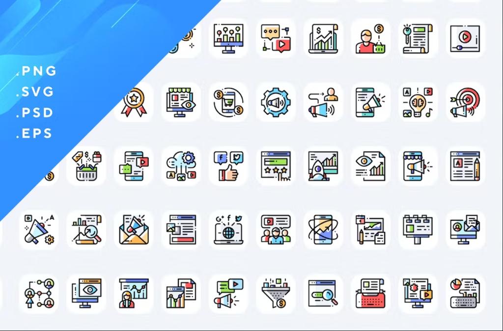 Marketing SVG PNG Icons