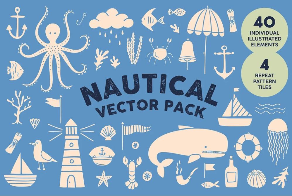 Nautical Vector Illustrations Pack